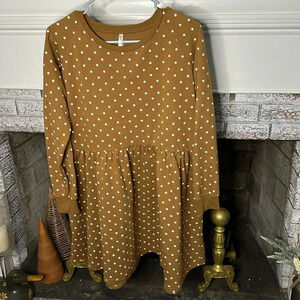 Rylee + Cru Brown Polka Dot Dress